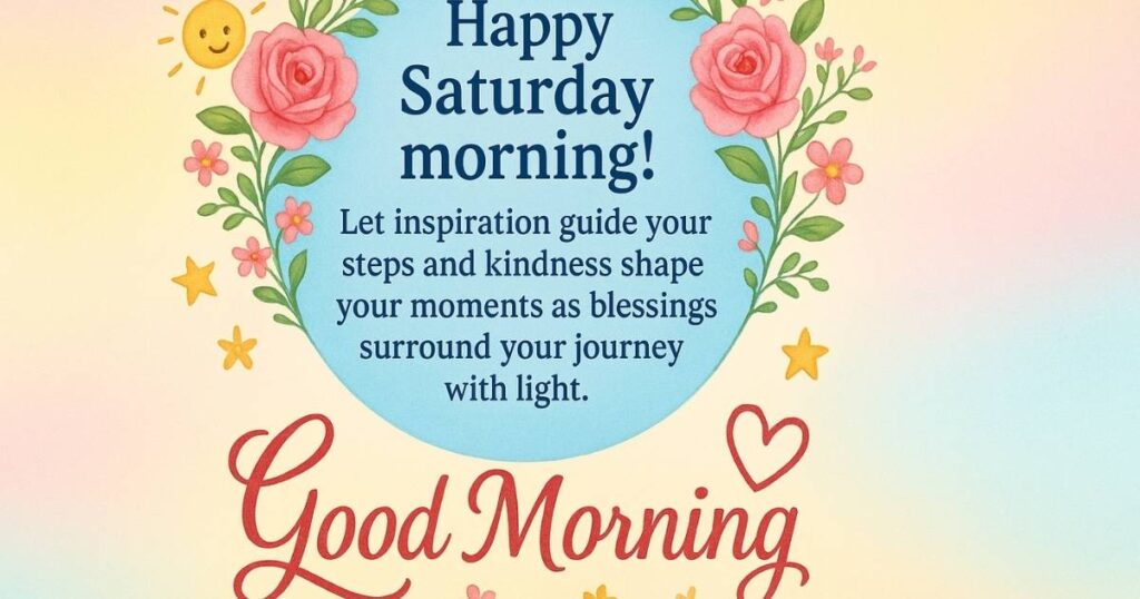 Beautiful Good Morning Saturday Blessings