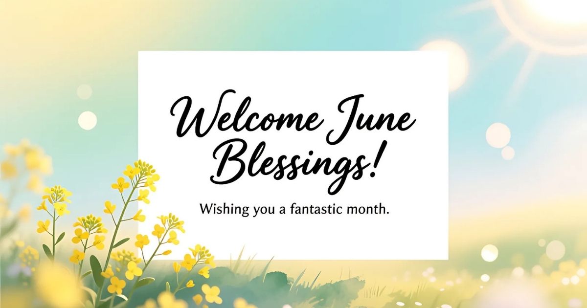 Welcome June Blessings